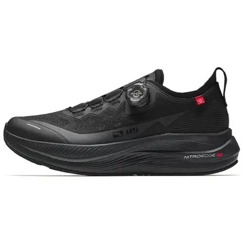Anta Absolute Isolation Abrasion Resistant Support Rebound Low top Sprint Running Shoes Men's Black