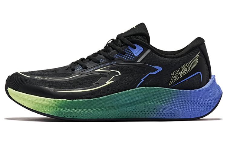 QIAODAN Flying Shadow 3.0 Slip Resistant, Abrasion Resistant, Breathable Low top Running Shoes Men’s Black Blue Green