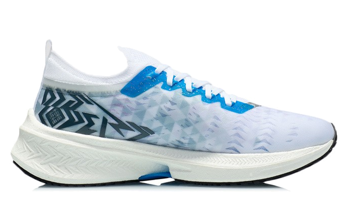Li Ning Feidian Discovery Running Shoes Men’s Low Top Standard White/Blue