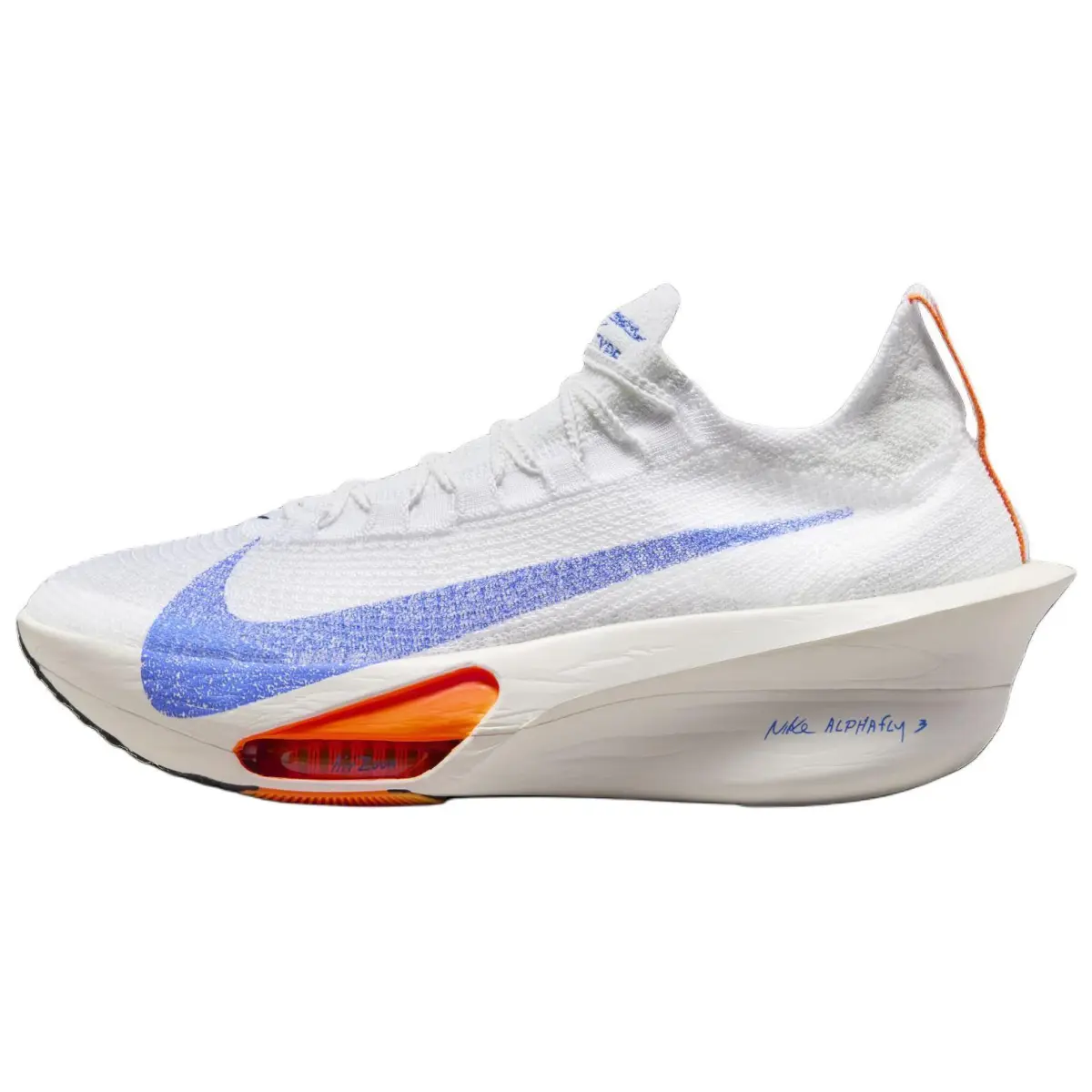 Nike Air Zoom Alphafly Next% 3 Breathable Low top Casual Marathon Running Shoes Men's White Blue Orange