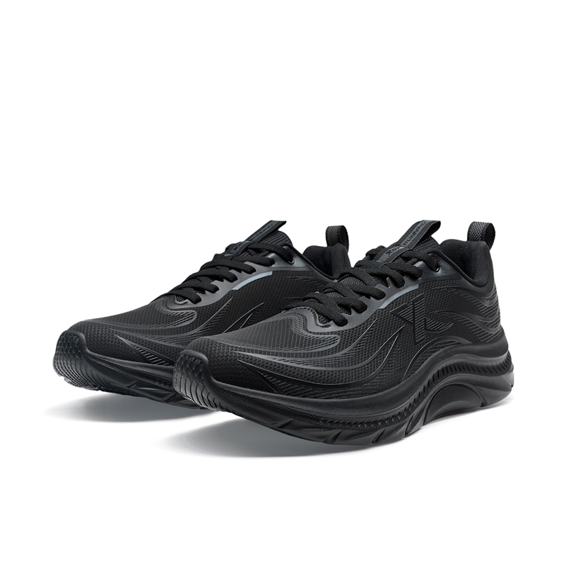 XTEP Abrasion Resistant Slip Resistant Abrasion Resistant Slip Resistant Low top Casual Running Shoes Men’s Black