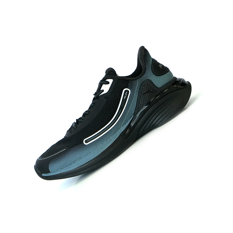 Anta Cushioning Slip Resistant Abrasion Resistant Low top Running Shoes Men’s Black Blue Silver