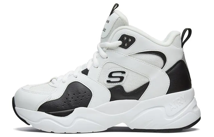 Skechers D'LITES Casual Shoes Women's High Top White/Black