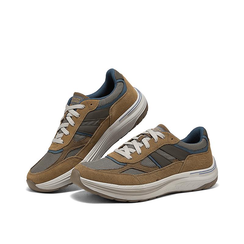 Skechers DECKLAN Abrasion Resistant Rebound Low top Running Shoes Men’s Brown
