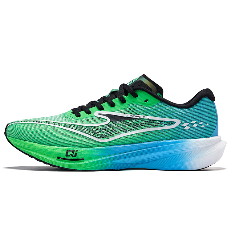 Erke Polar Wind 3.0 Running Shoes Men’s Low Top Fluorescent Lime Green Pool Blue