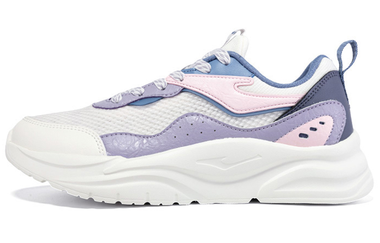 Erke Mesh Cushioning Breathable Lightweight Running Shoes Women’s White Purple