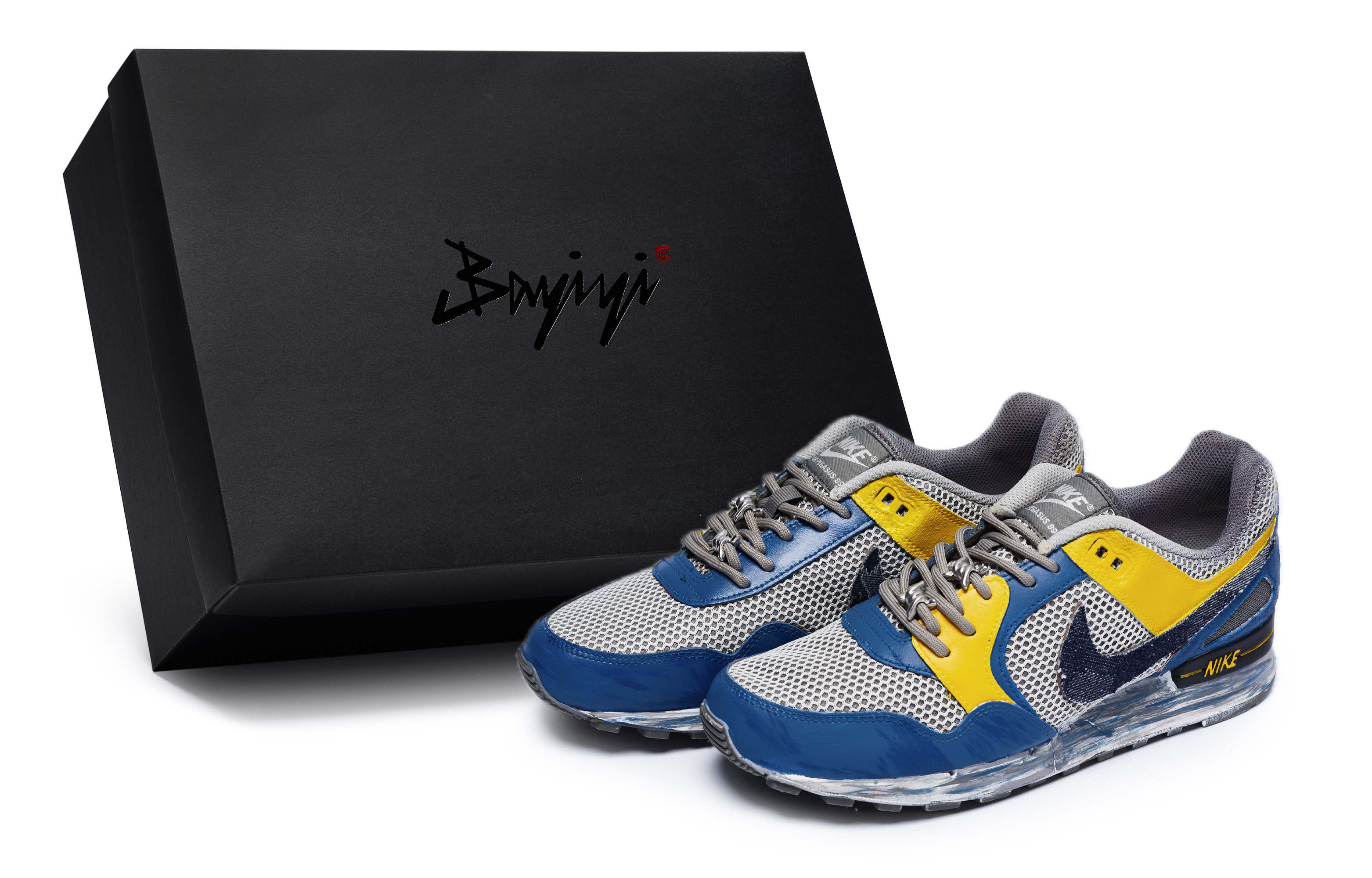 Nike Air Pegasus 89 Low top Casual Running Shoes Men’s Blue Yellow Gray