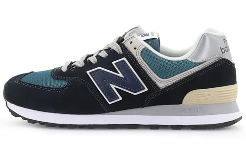 New Balance NB 574 Daily comfort, shock absorption and sweat absorption, low-top casual running shoes, same style for men and women, navy blue, classic casual sports