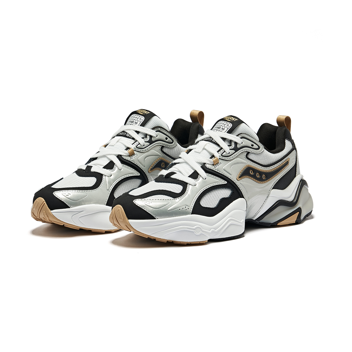 Saucony STABIL RE Low top Running Shoes Unisex Silver Black White