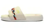 Li Ning Quiet Abrasion Resistant Slide Slippers Women's Eggnog Gray