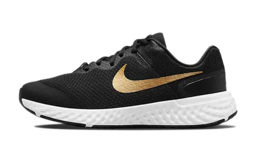 Nike Revolution 6 4E Wide 'Black Metallic Gold' Gs