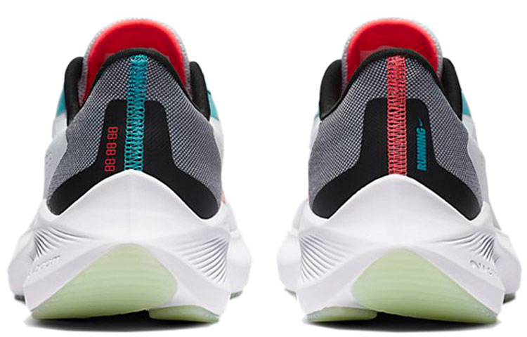 Женские кроссовки Nike Zoom Winflo 7 (бело-зеленые) — фото 5