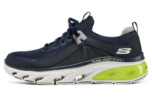 Skechers Glide Step Low top Casual Running Shoes Men's Blue Yellow