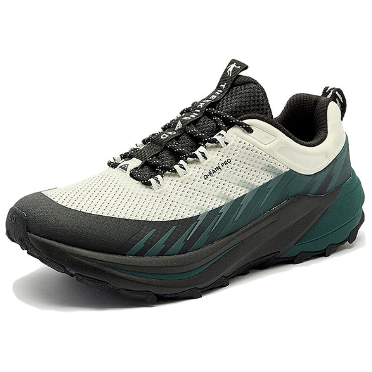 QIAODAN Cushioning Abrasion Resistant Breathable Low top Casual Running Shoes Men’s Beige Black