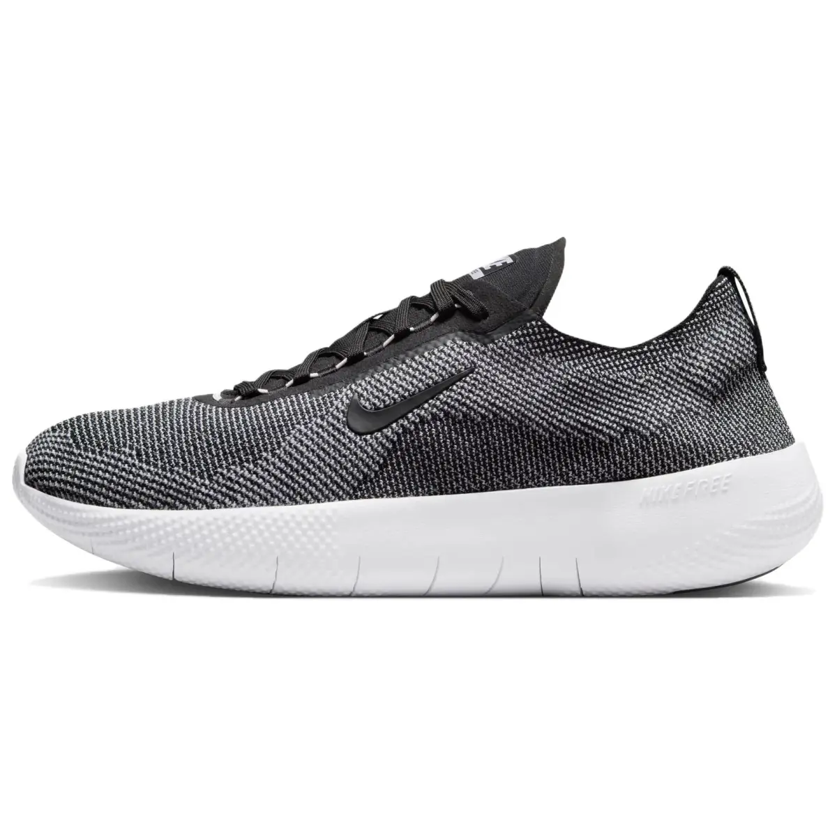 Nike Free 2025 Abrasion Resistant Breathable Low top Running Shoes Men's Black White