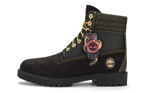 Timberland Chinese New Year 6 Inch Lace Up Boots 'Black Nubuck'