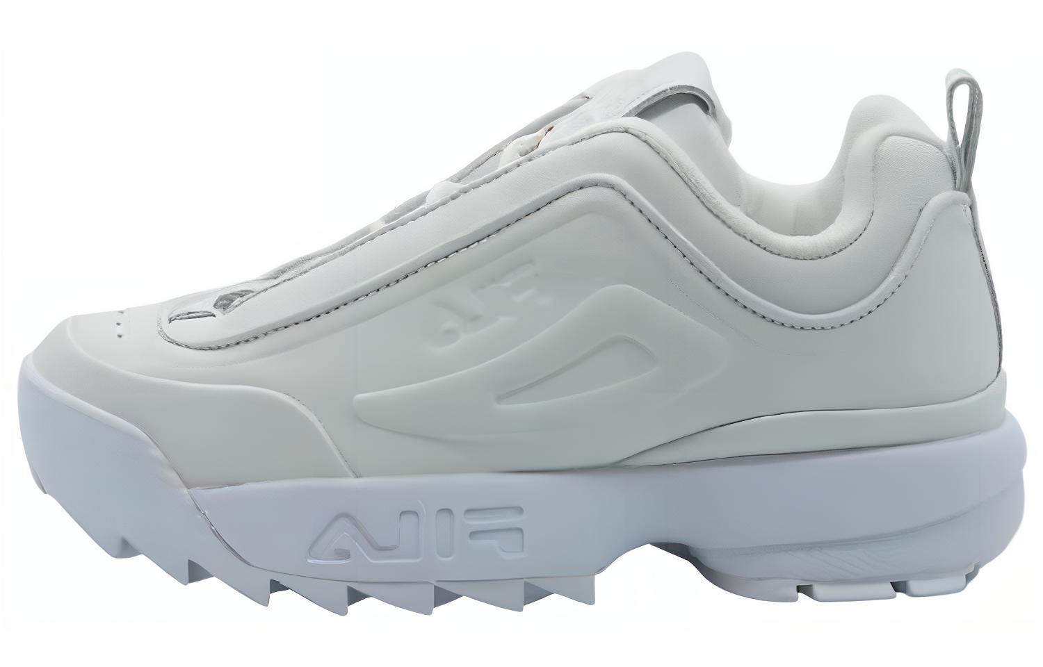 FILA Disruptor Abrasion Resistant Lightweight Wear resistant And Lightweight Low top Running Shoes Unisex White