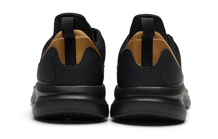 361° Cushioning Abrasion Resistant Slip Resistant Low top Running Shoes Men’s Black Gold Fitness