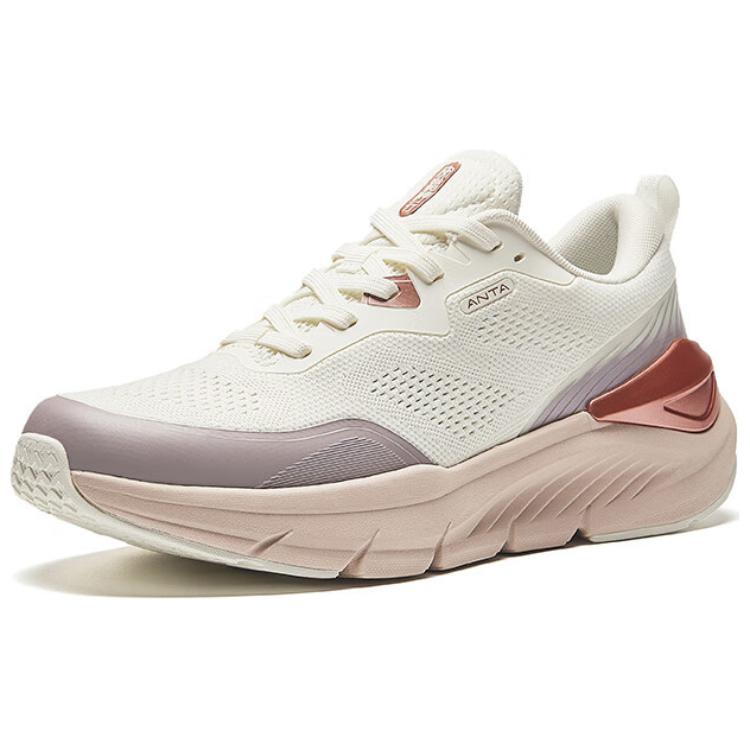 Anta Breathable And Lightweight Low top Running Shoes Women’s White Purple