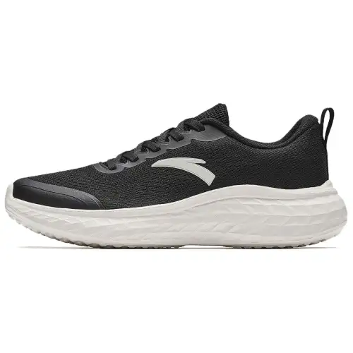 Anta Slip Resistant And Breathable Low top Casual Running Shoes Men's Black White