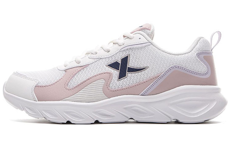 XTEP Cushioned Wear-Resistant Breathable Lightweight Low-Top Running Shoes Women’s Beige Pink