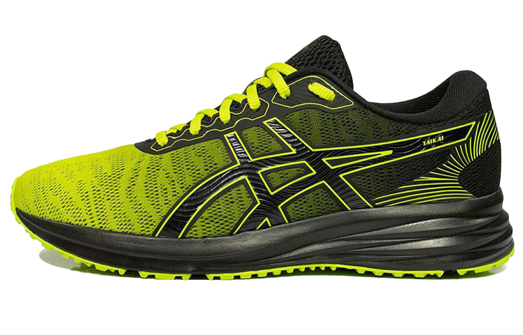 Asics Taikai Comfortable Abrasion Resistant Breathable Low top Running Shoes Men's Black Yellow Gradient
