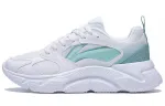 Li Ning Comfortable Abrasion Resistant Low top Running Shoes Women's White Blue