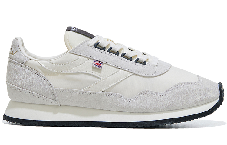 Norman Walsh ENS Suede, Nylon Cushioning Slip Resistant Abrasion Resistant Low top Running Shoes Unisex White
