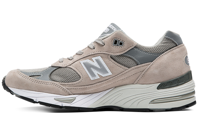 New Balance NB 991 V1 Retro Comfort Fabric Artificial Leather Pigskin Breathable Low Top Casual Urban Commuting Running Shoes Men's Gray British Made