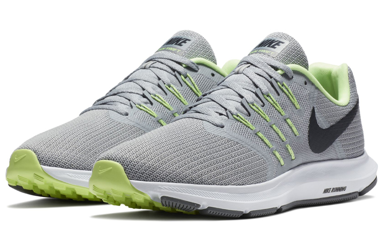 Мужские кроссовки Nike Run Swift 1 (серый с зеленым) — Серыйзелёный — фото 3