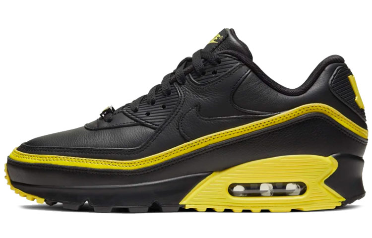 Кроссовки UNDEFEATED x Nike Air Max 90 (черно-желтые)
