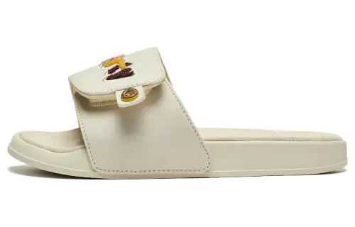 Li Ning Rubber Sole Slide Slippers Women's Beige Yellow