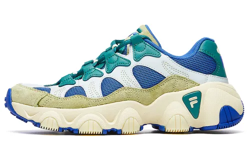 FILA Jagger Textile, Synthetic Leather Comfortable Round Toe Low top Casual Shoes Women's White Blue Green