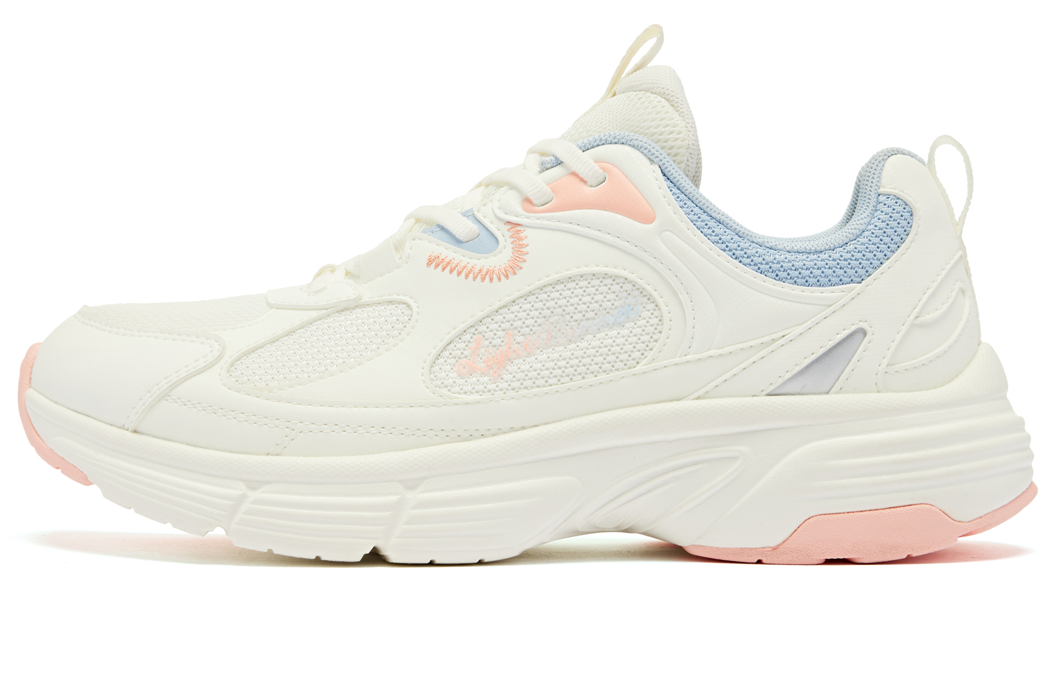 QIAODAN Lightweight Rebound Low top Running Shoes Women’s Ivory/Rain Blue