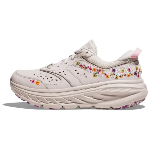 HOKA ONE ONE Bondi L Cushioning Slip Resistant Low top Running Shoes Unisex White