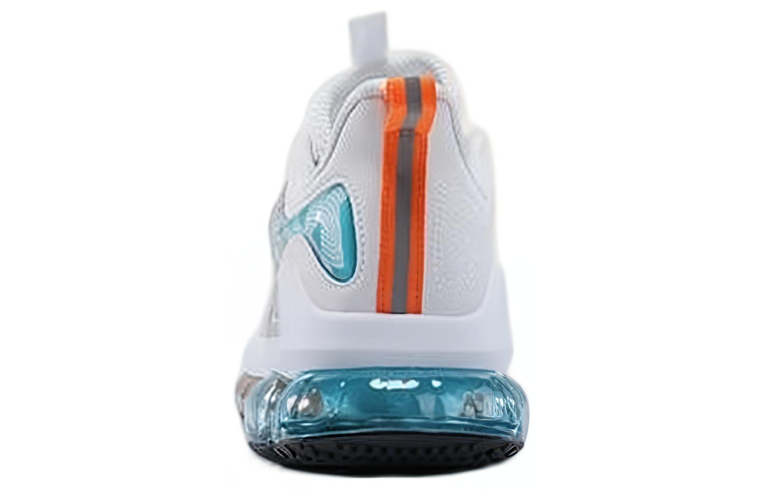 PEAK Full Length Air Cushion Cushioning Slip Resistant Abrasion Resistant Low top Running Shoes Men’s White Orange