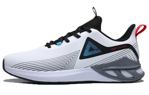 Peak leather style, versatile and casual, shock-absorbing, wear-resistant, breathable and non-slip, low-top running shoes, men's white and black