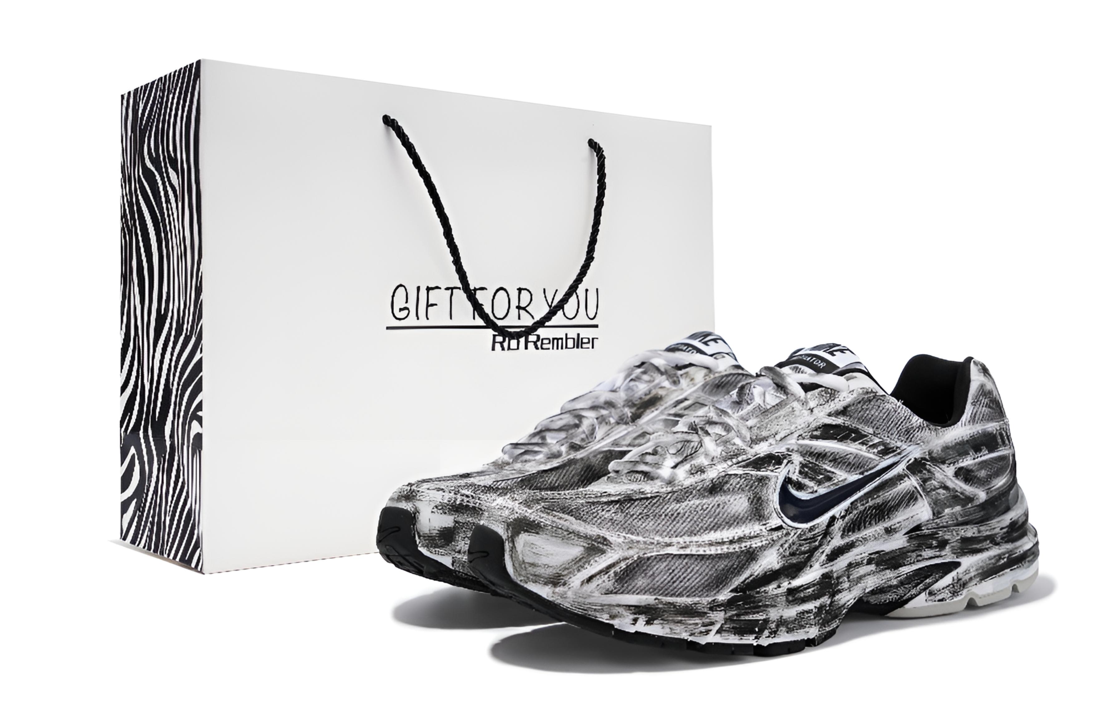 Nike Initiator Abrasion Resistant Low top Running Shoes Unisex Black Silver