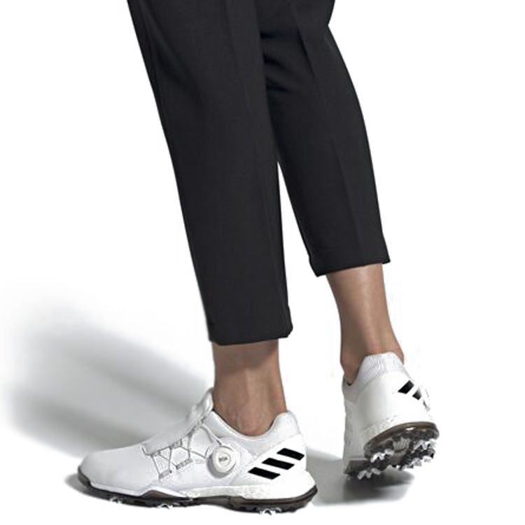 Женские кроссовки adidas Powerwrap Boa (серо-бело-черные) — фото 7