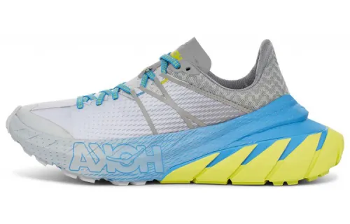 HOKA ONE ONE Tennine Cushioning Breathable Rebound Cushioning Breathable Rebound Low top Running Shoes Men's Gray Blue