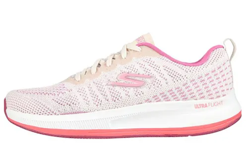 Skechers Go Run Pulse Running Shoes Women's Low Top Taupe/Pink