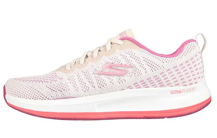 Skechers Go Run Pulse Running Shoes Women's Low Top Taupe/Pink