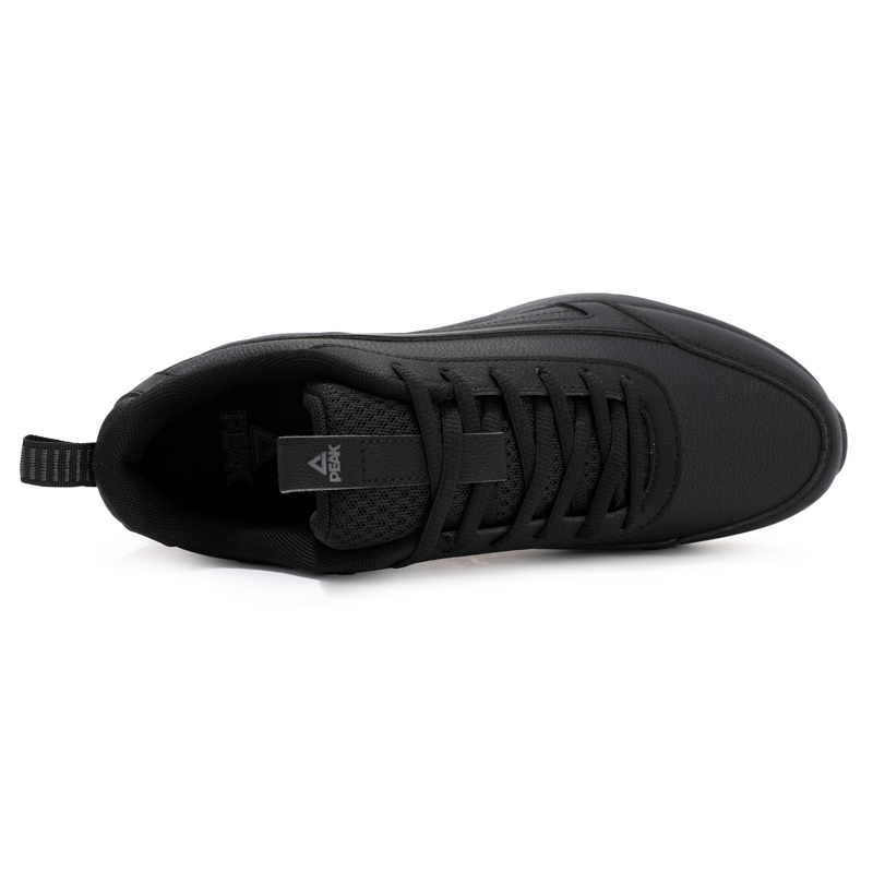 PEAK Running Shoes Men’s Low Top All Black