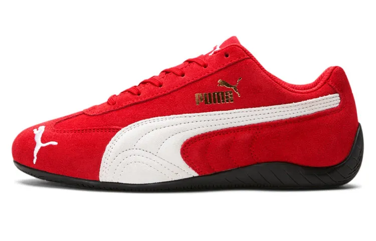 PUMA Speedcat Split Suede Slip Resistant Abrasion Resistant Low top Running Shoes Women's Red