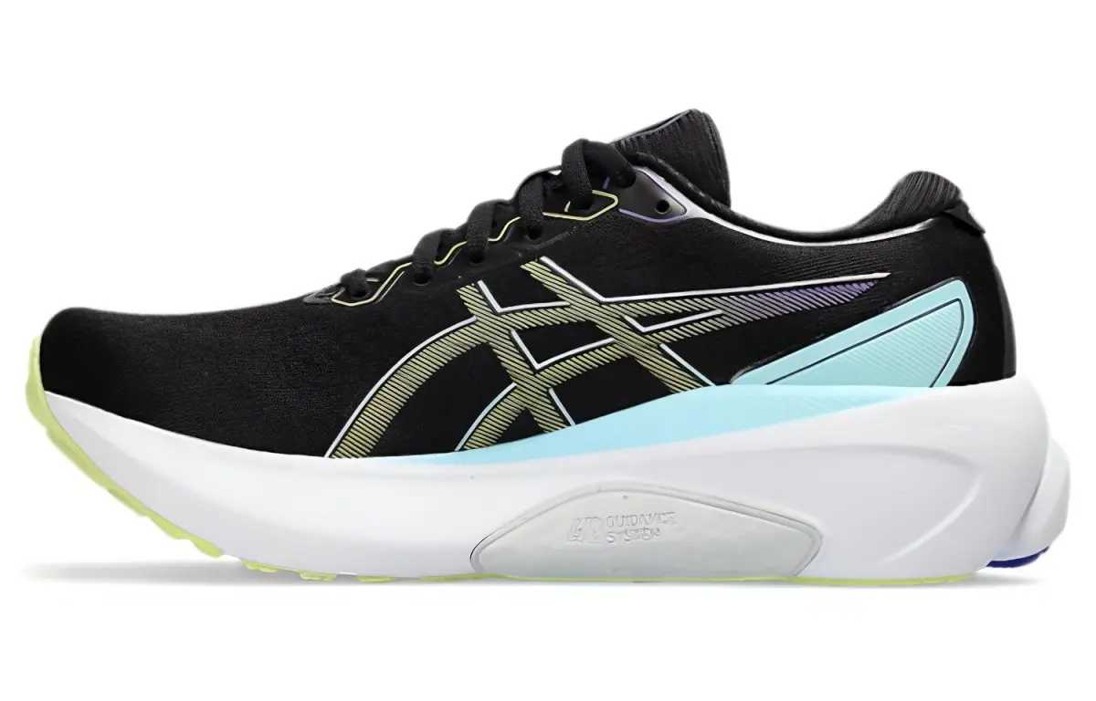 ASICS Gel Kayano 30 Fabric Low top Marathon Running Shoes Women's Black Blue White