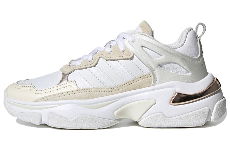 Женские кроссовки adidas neo Boujirun (бело-желтые) — фото 1