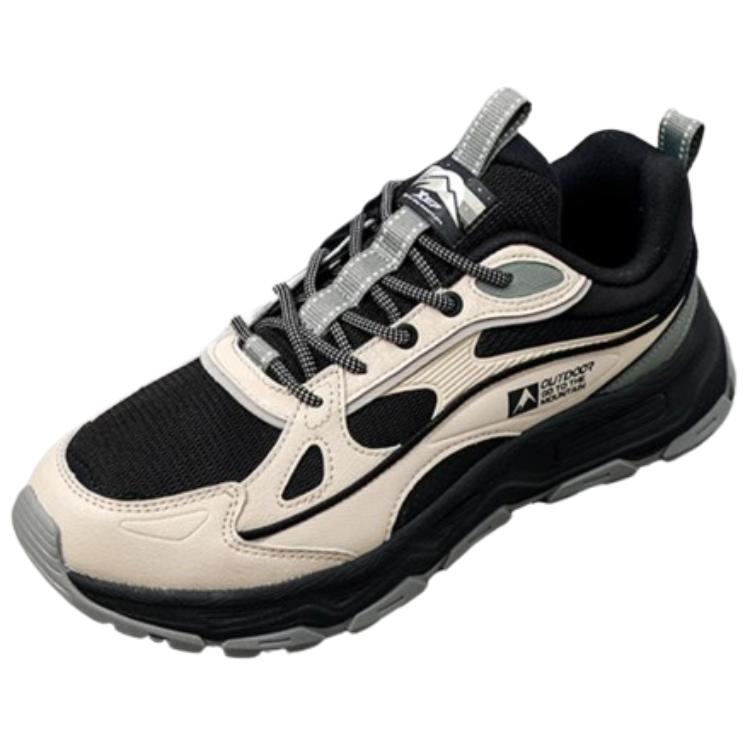 XTEP Cushioning Slip Resistant Low top Casual Running Shoes Men’s Earth Tone Black