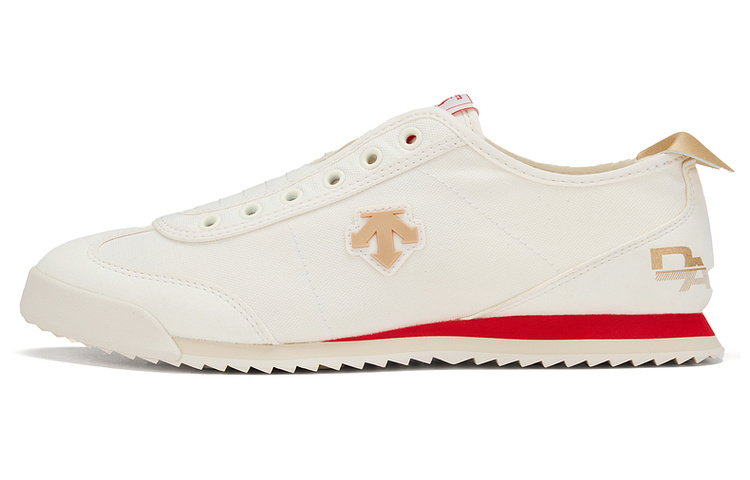 DESCENTE Chron Canvas Slip Resistant Slip Resistant Low top Casual Running Shoes Women's White Red