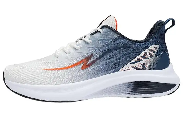 K bird Comfortable Fabric Cushioning Slip Resistant Abrasion Resistant Low top Running Shoes Men's Blue White