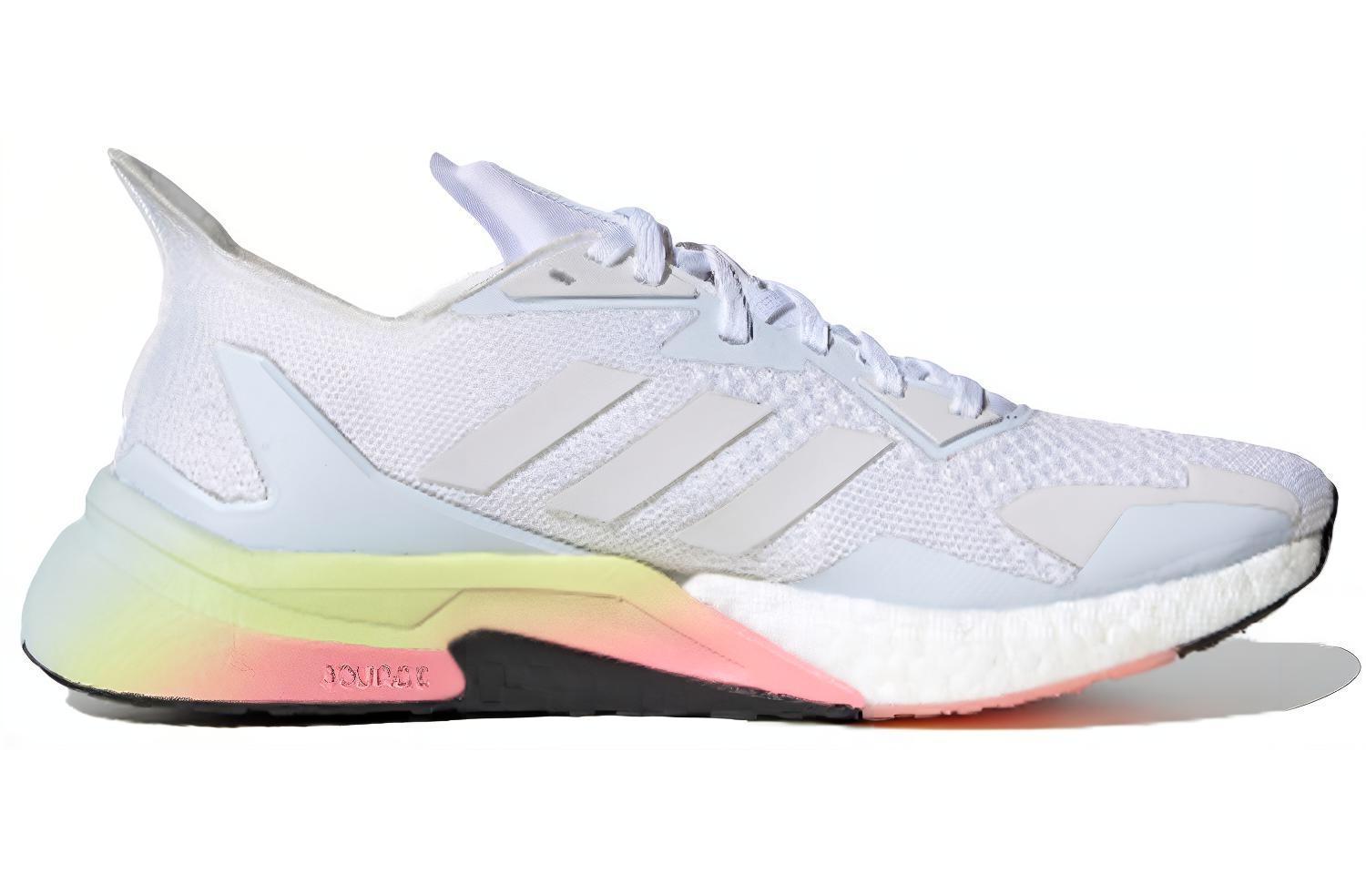 Женские кроссовки adidas X9000l3 (бело-розово-желтые) — Белый / розовый / жёлтый — фото 2